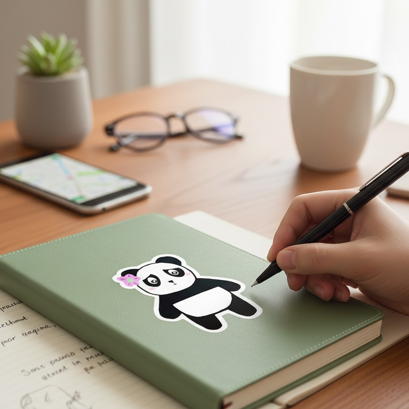 Mae The Shy Panda Sticker