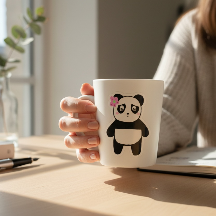 Mae The Shy Panda Sticker