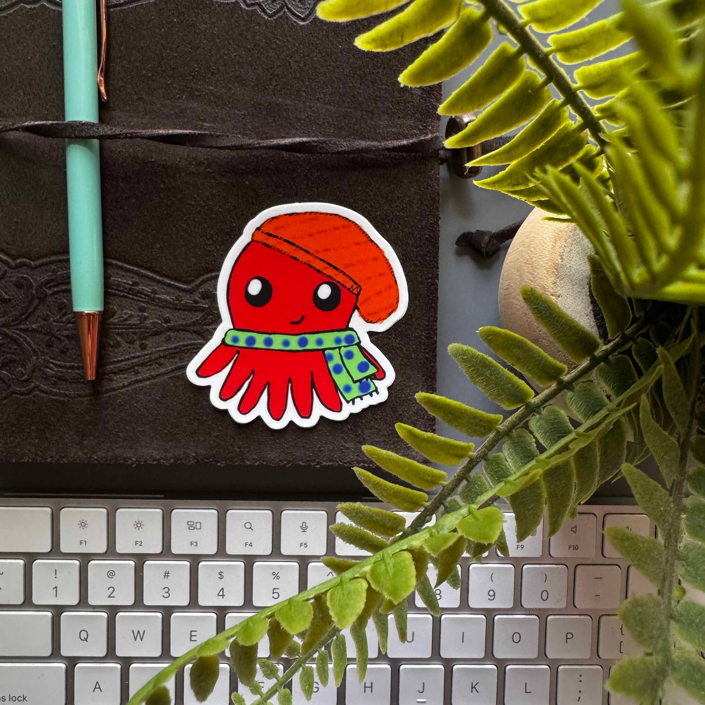 Oval The Overwhelmed Octopus Sticker