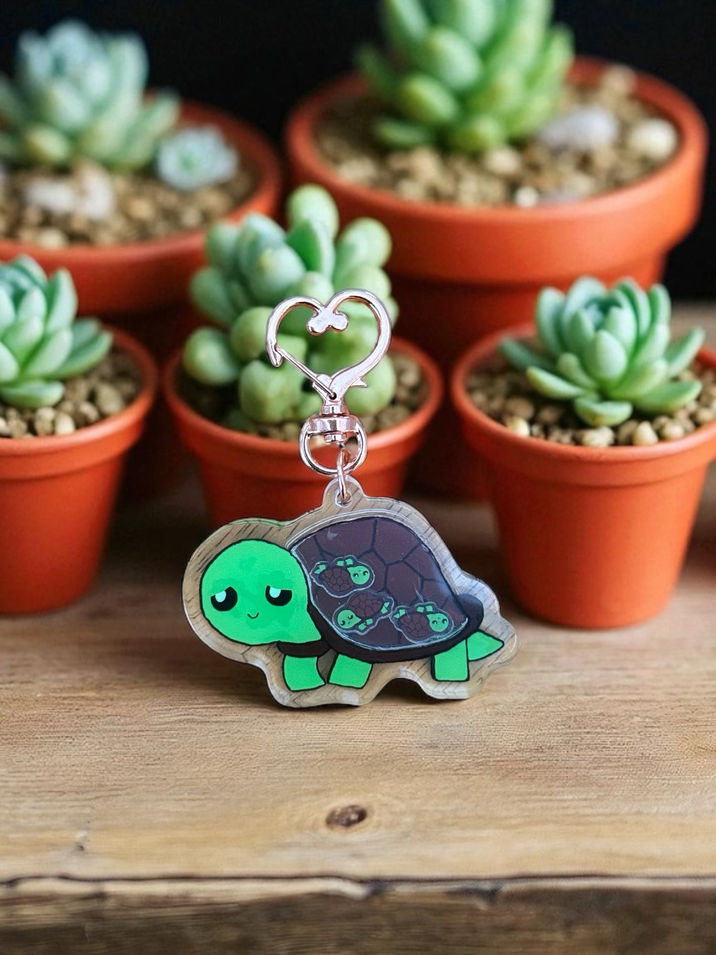 Siloh the Turtle – Shaker Keychain