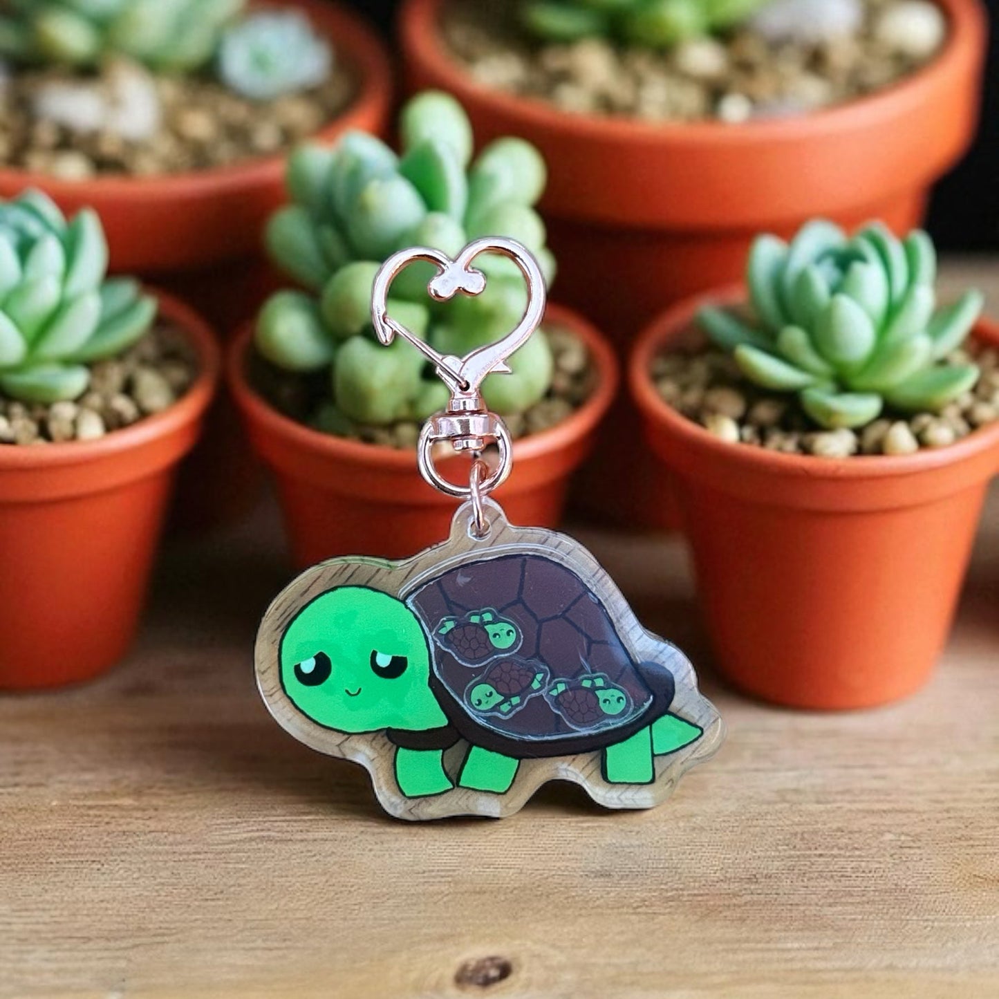 Siloh the Turtle emotion story shaker keychain for kids | Safe Space Oasis