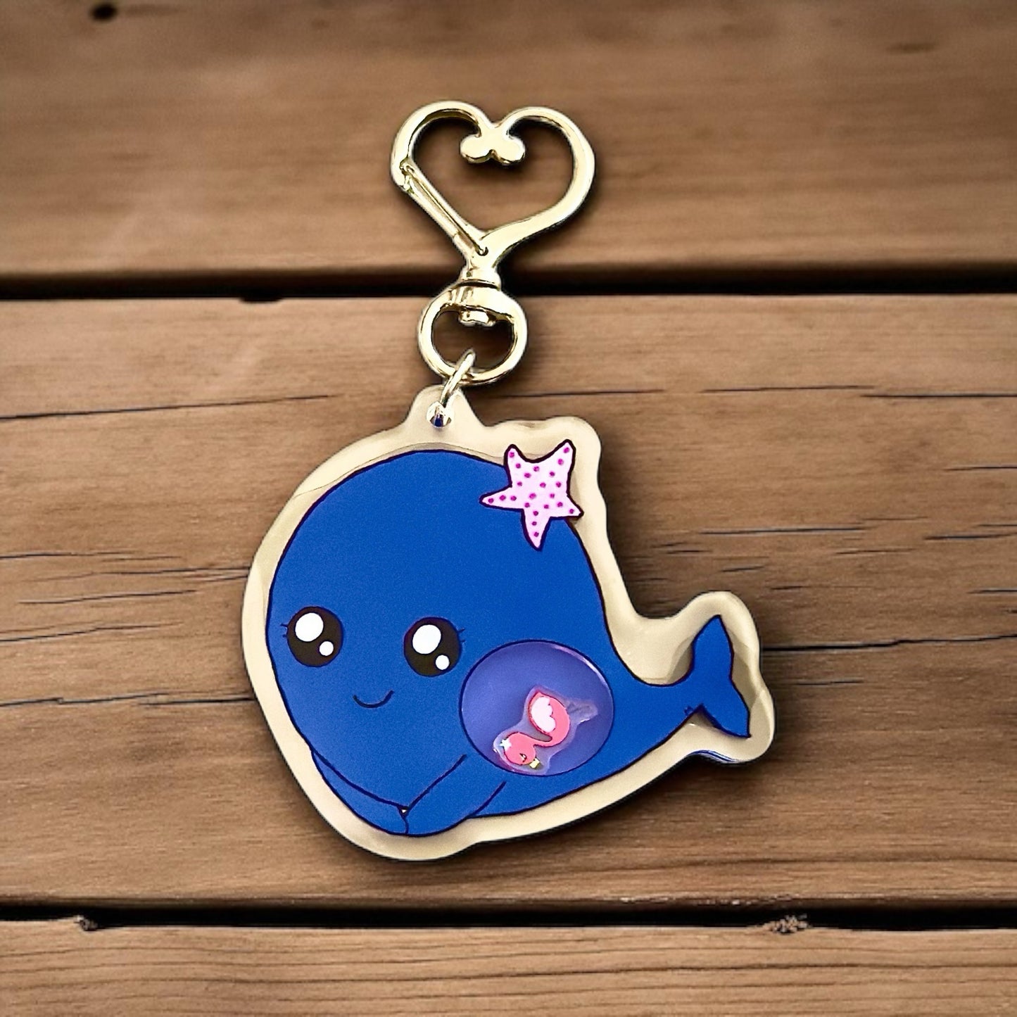 Bubbles and Lily Shaker keychain