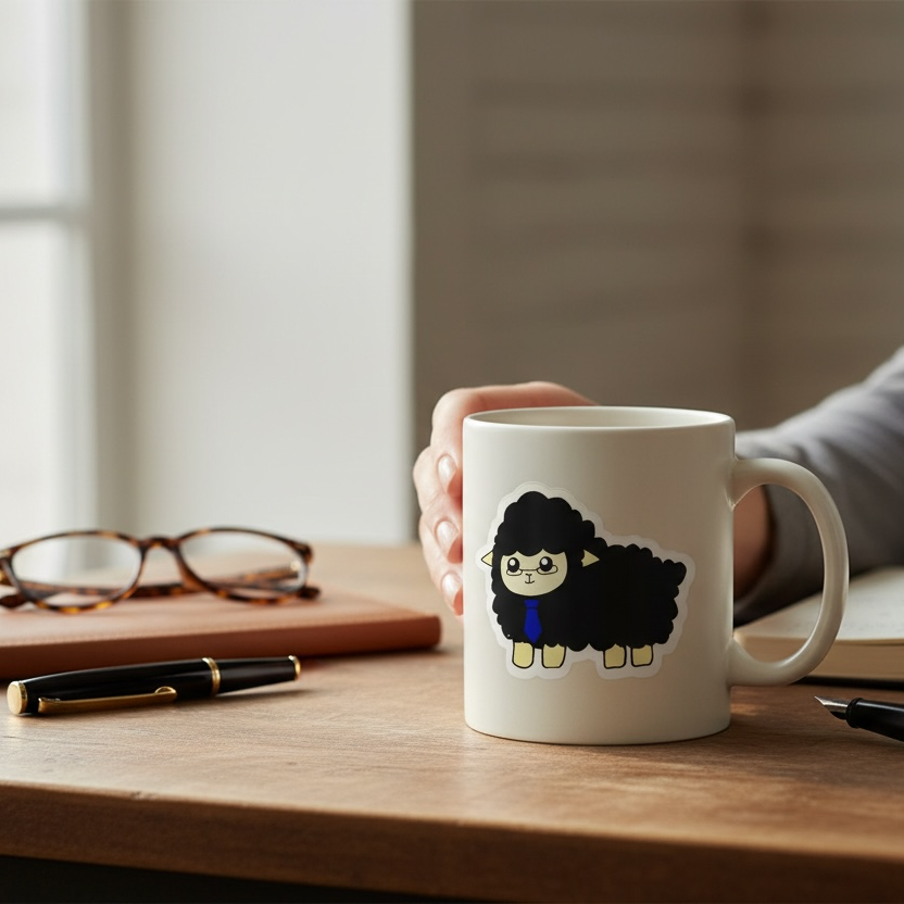Pa the Wise Sheep emotion sticker for kids | Safe Space Oasis