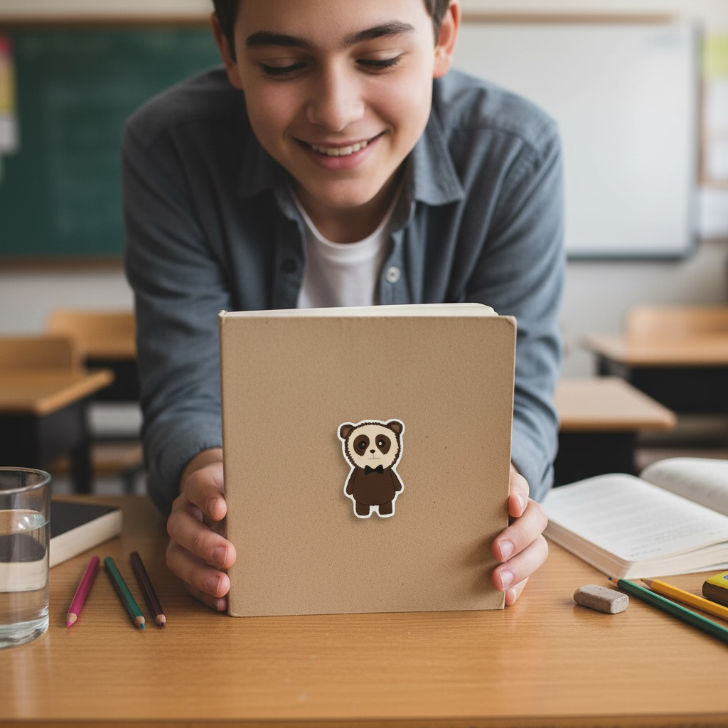 Cocoa - The dejected Speckled Bear with Heterochromia Sticker