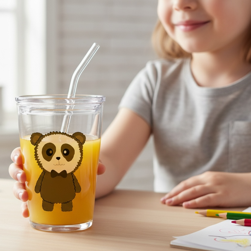 Cocoa the Dejected Speckled Bear - 16oz Acrylic Tumbler