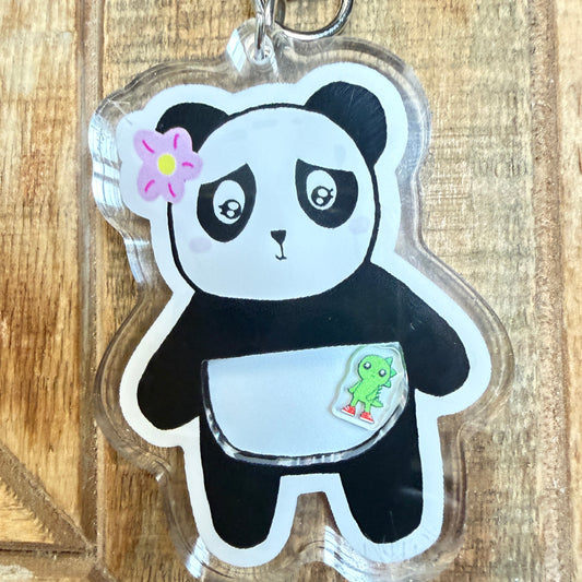 Mae The Shy Panda Keychain (with Damon)