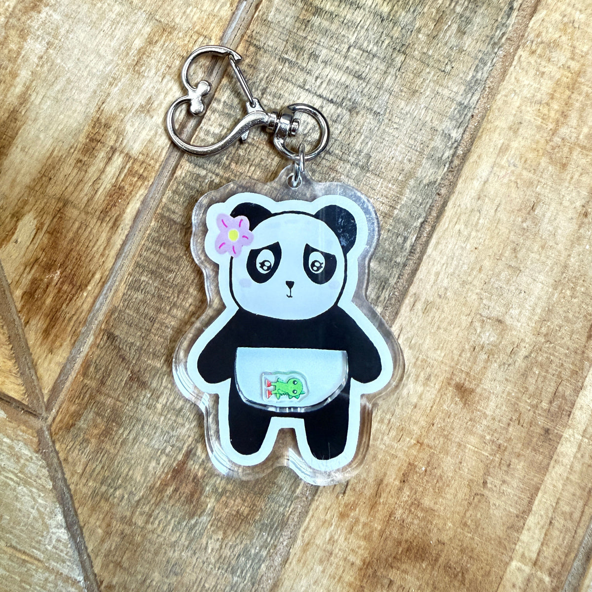 Mae the Shy Panda emotion story keychain for kids | Safe Space Oasis