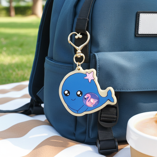 Bubbles and Lily Shaker keychain