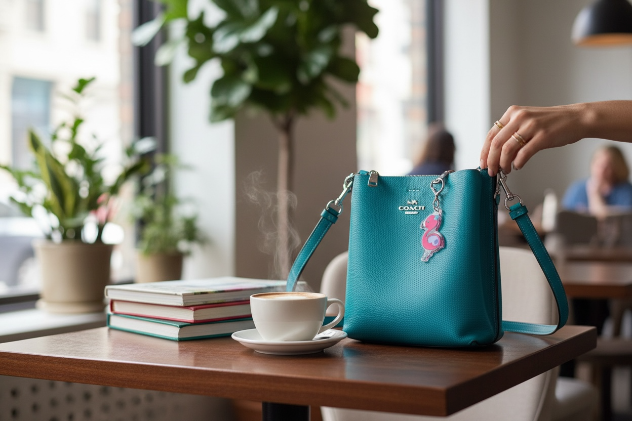 Lily The Flamingo Keychain (with Bubbles)