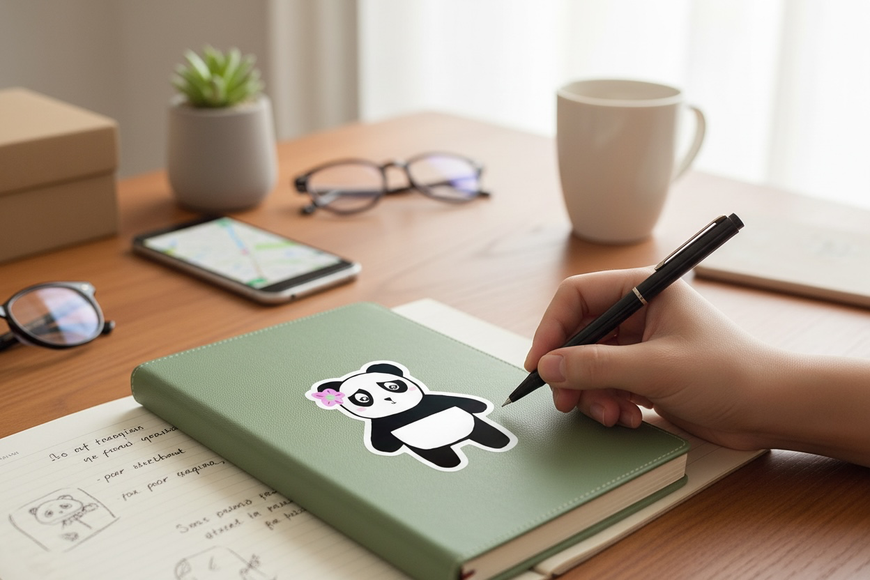 Mae The Shy Panda Sticker