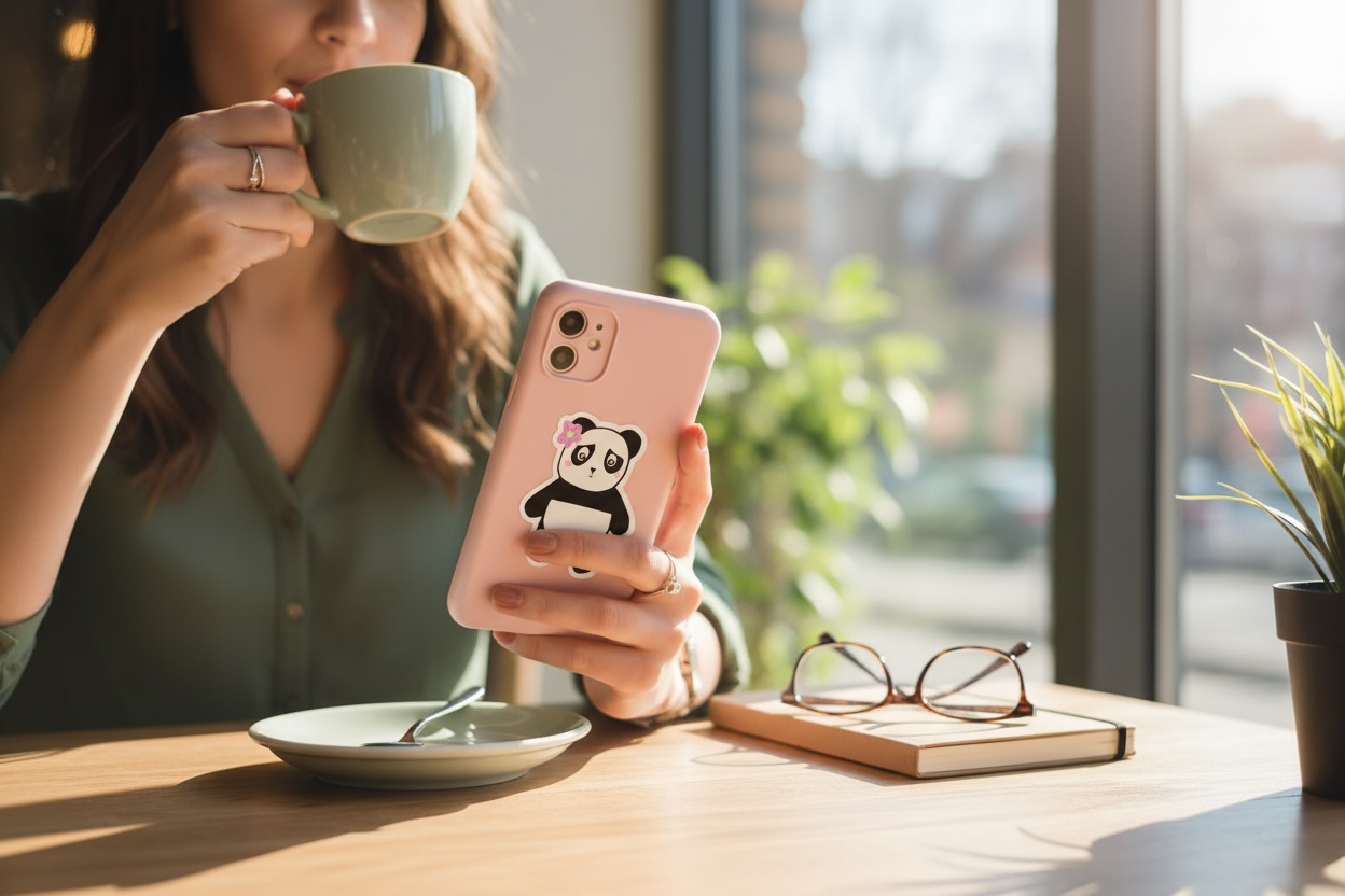 Mae The Shy Panda Sticker