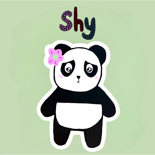 Mae The Shy Panda Sticker