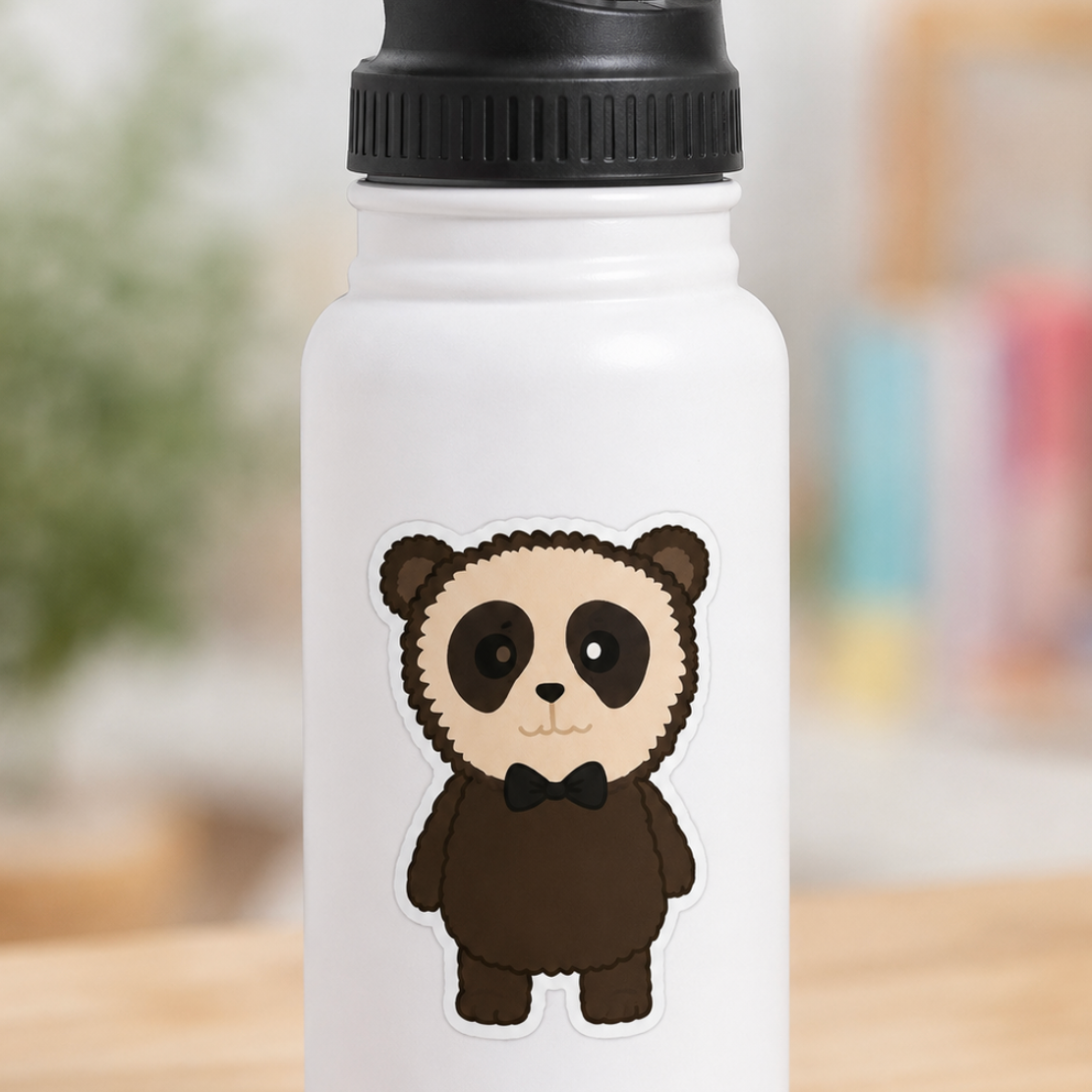 Cocoa - The dejected Spectacled Bear with Heterochromia Sticker