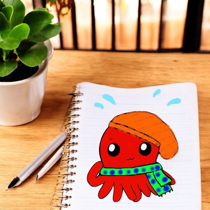 Oval The Overwhelmed Octopus Sticker
