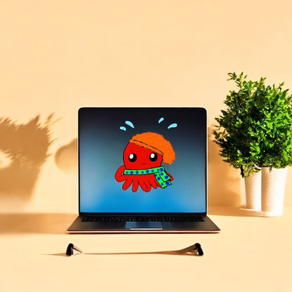 Oval The Overwhelmed Octopus Sticker