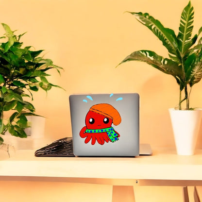 Oval The Overwhelmed Octopus Sticker