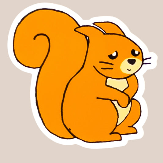 Patch The Self Conscious Squirrel Sticker