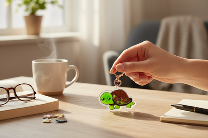 Siloh the Turtle – Shaker Keychain