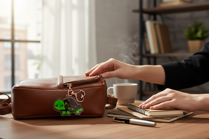 Siloh the Turtle – Shaker Keychain