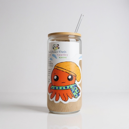 Oval The Overwhelmed Octopus Sticker