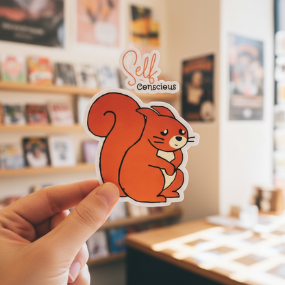 Patch The Self Conscious Squirrel Sticker