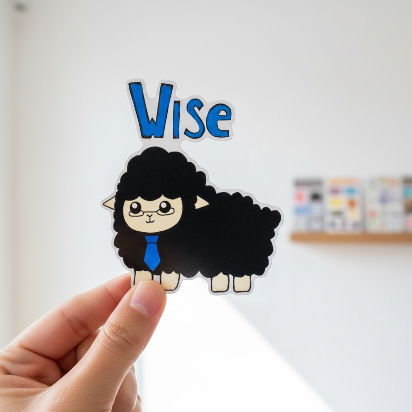 Pa the Wise Sheep emotion sticker for kids | Safe Space Oasis