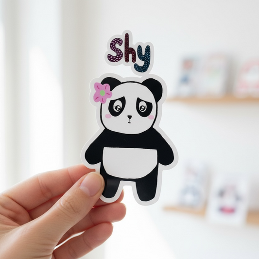 Mae The Shy Panda Sticker