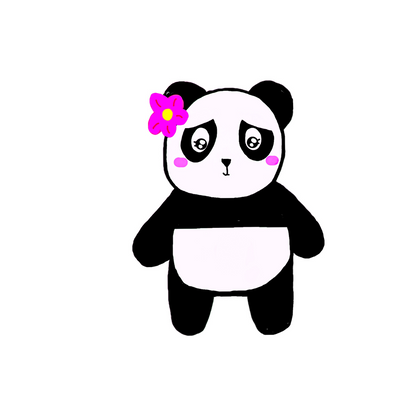 Mae The Shy Panda Sticker